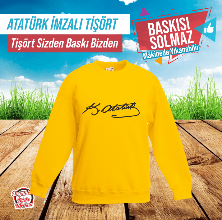 ATATÜRK İMZA BASKILI HAZIR TİŞÖRT