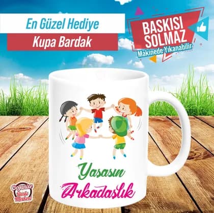 Yaşasın Arkadaşlık Kupa Bardak