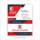 Minimal Eczane Kartviziti ön ve arka yüz tasarımı