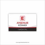 Kapsül Temalı Siyah Eczane Kartviziti galeri görseli 3