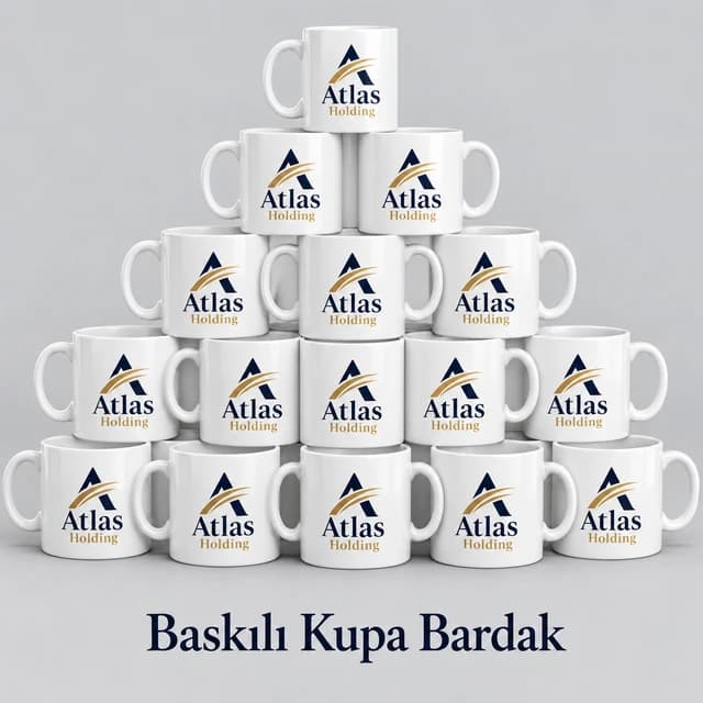 Kurumsal firmalar için toplu baskılı kupa bardak örneği