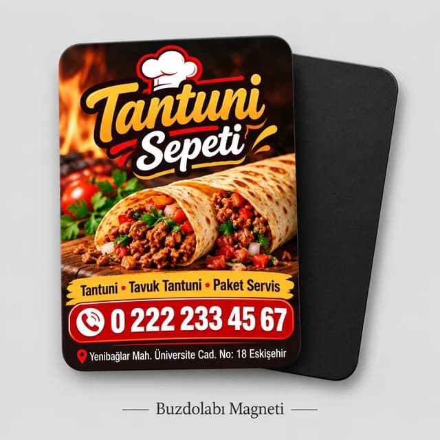 Tantuni paket servis için dikey buzdolabı magneti örneği