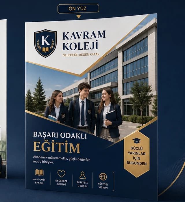 A4 broşür baskı örneği, ön yüz