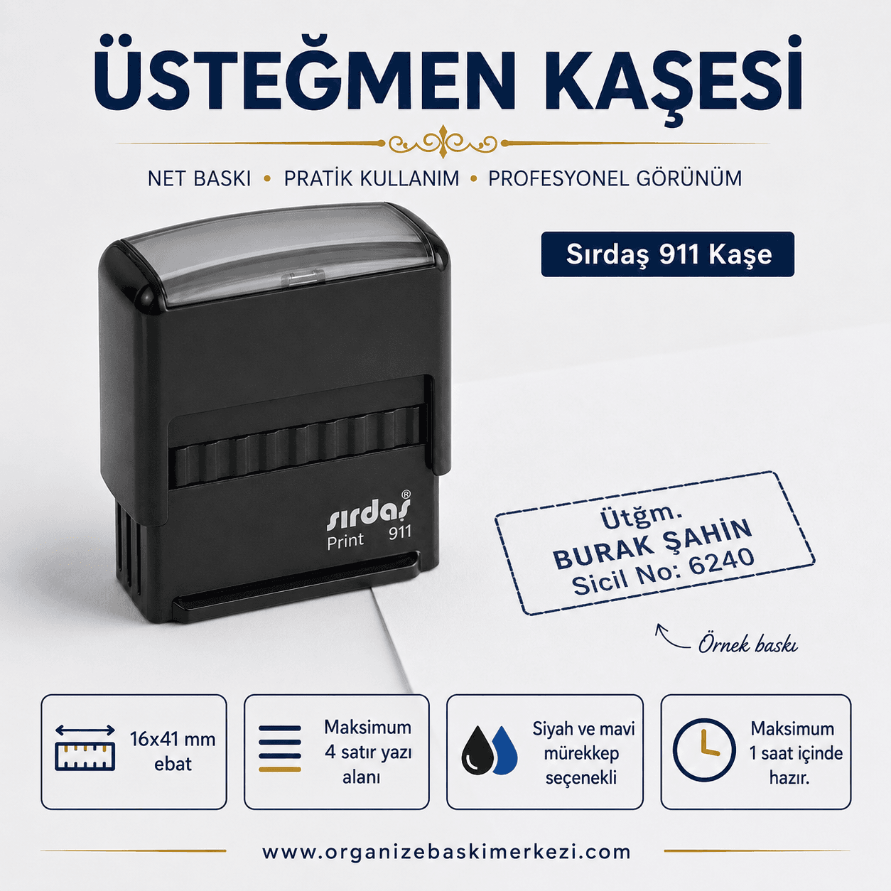 Üsteğmen Kaşesi Sırdaş 911 16x41 mm