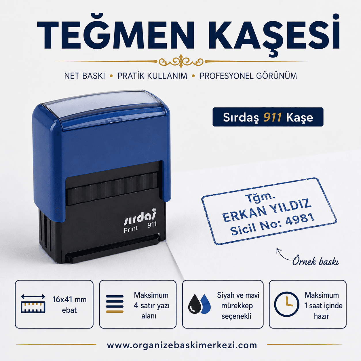 Teğmen Kaşesi Sırdaş 911 16x41 mm