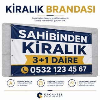 Kiralık Branda Pankart Yazısı - Kiralık branda pankart örneği