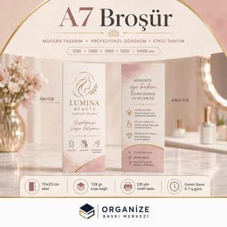 A7 broşür baskı örneği - Organize Baskı Merkezi
