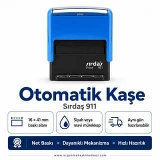 KAŞE (911) ölçü ve özellikler - Organize Baskı Merkezi