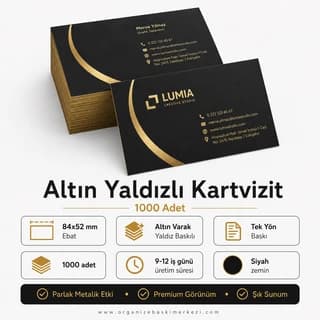 Altın Yaldızlı Kartvizit teknik bilgiler – Organize Baskı Merkezi