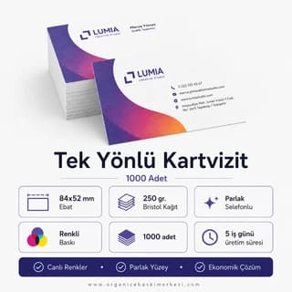 Tek Yön Kartvizit ölçü ve özellikler - Organize Baskı Merkezi