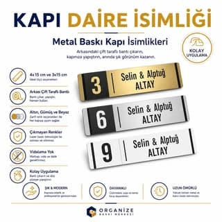 Kapı İsimliği - Kapı/daire isimliği örnek tasarım