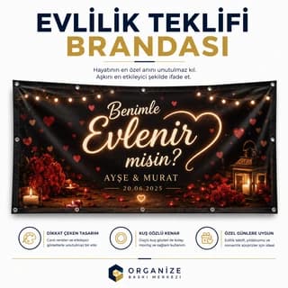 Evlenme Teklifi Brandası - Evlilik teklifi tasarımı 2