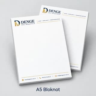 Mali müşavirlik ofisi için A5 bloknot örneği