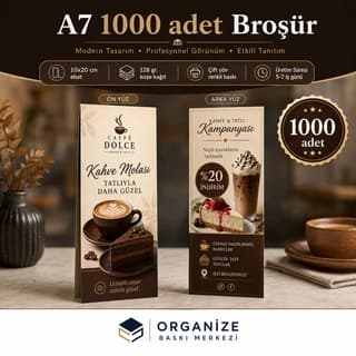 A7 1.000 adet broşür baskı örneği - Organize Baskı Merkezi