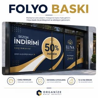 İç mekan folyo baskı örneği