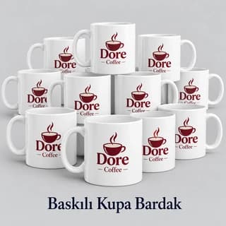 Kafe logolu toplu baskılı kupa bardaklar