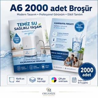 A6 2.000 adet broşür baskı örneği - Organize Baskı Merkezi
