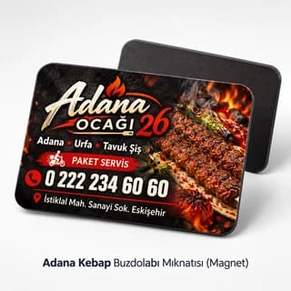 Kebap paket servis için yatay buzdolabı magneti örneği