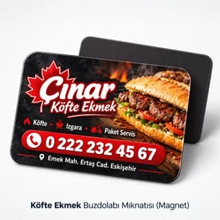 Köfte ekmekçi için yatay buzdolabı magneti örneği