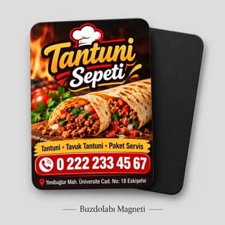Tantuni paket servis için dikey buzdolabı magneti örneği