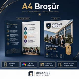 A4 broşür baskı örneği - Organize Baskı Merkezi