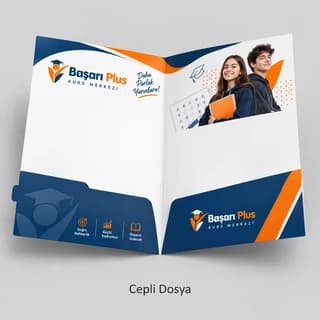 Kurs merkezi için cepli dosya örneği