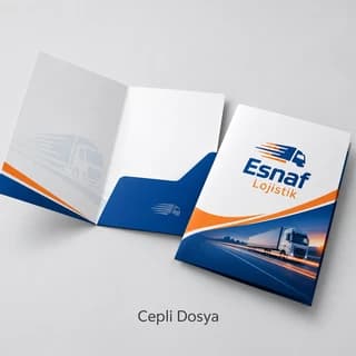Lojistik firması için cepli dosya örneği