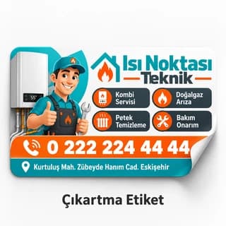 Firma logosu baskılı sticker örneği