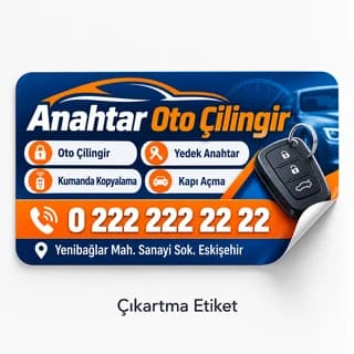 Logolu firma etiketi örneği