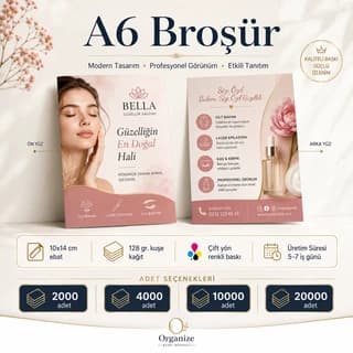 A6 broşür baskı örneği - Organize Baskı Merkezi