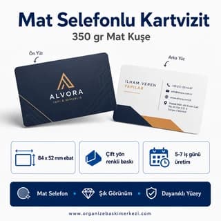 Mat Selefonlu Kartvizit teknik bilgiler – Organize Baskı Merkezi