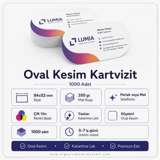 Özel Kesim Kartvizit ölçü ve özellikler - Organize Baskı Merkezi