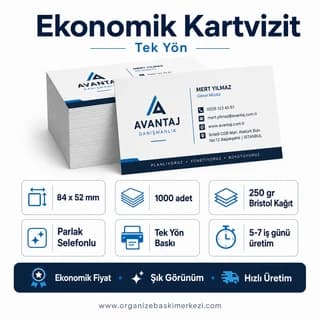 Ekonomik Kartvizit teknik bilgiler – Organize Baskı Merkezi