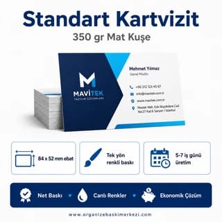 Standart Kartvizit teknik bilgiler – Organize Baskı Merkezi