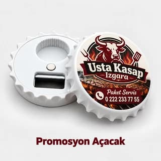 Kasap ızgara restoranı için şişe kapağı formunda, boğa figürlü logo baskılı açacak