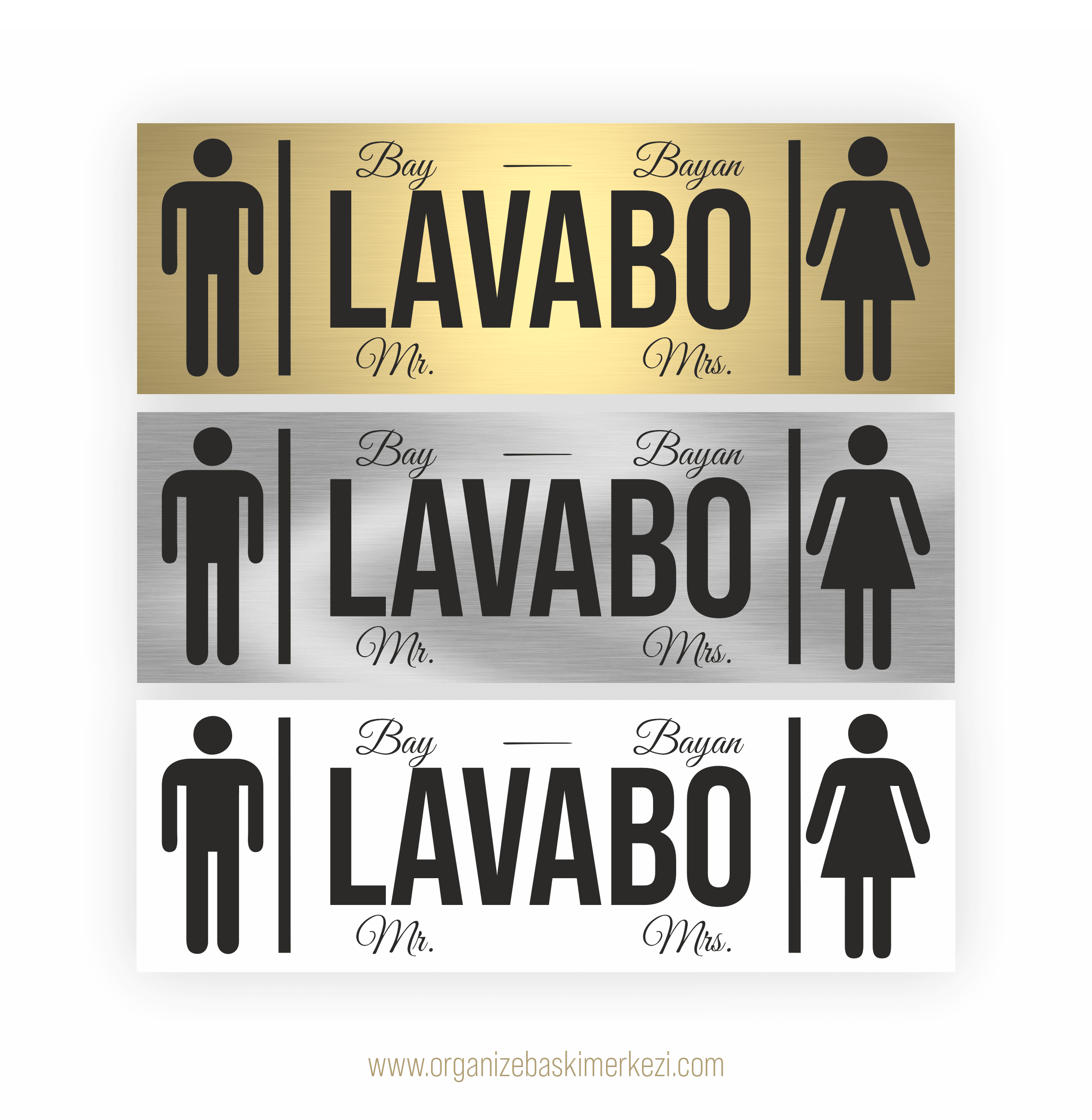 Bay Bayan Lavabo Tabelası