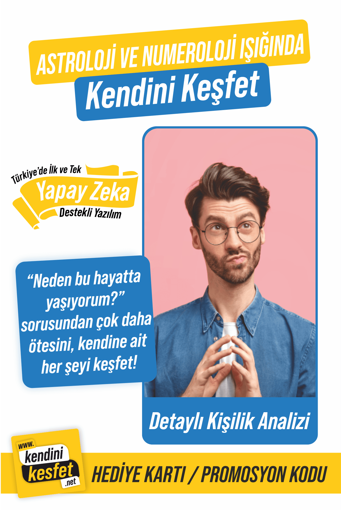 Kendini Keşfet Detaylı Kişilik Analizi Hediye Kartı (promosyon kodu)