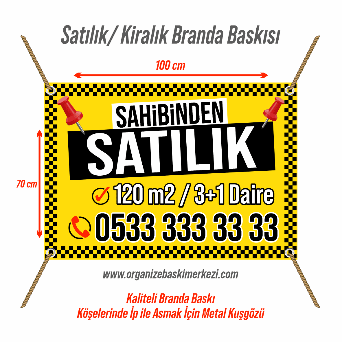 Satılık Branda Pankart Yazısı