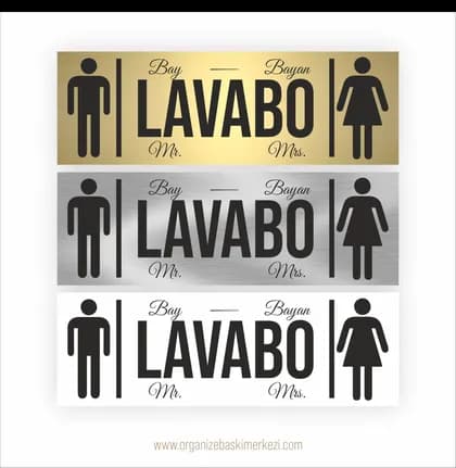 Bay Bayan Lavabo Tabelası