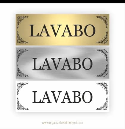 Lavabo Tabelası