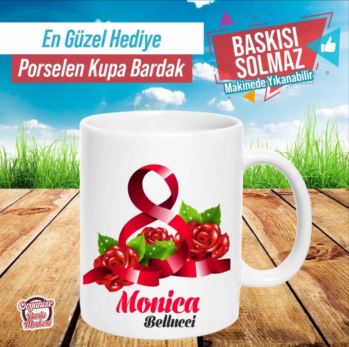 8 Mart Kadınlar Günü Kupa Bardak