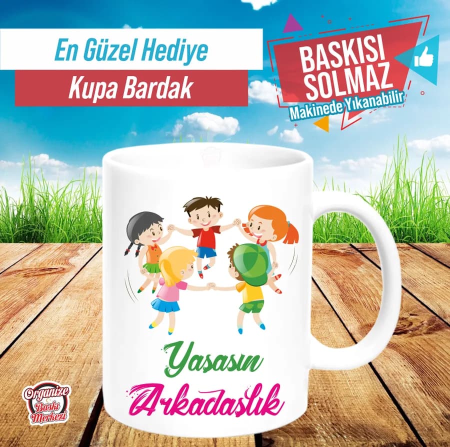 Yaşasın Arkadaşlık Kupa Bardak