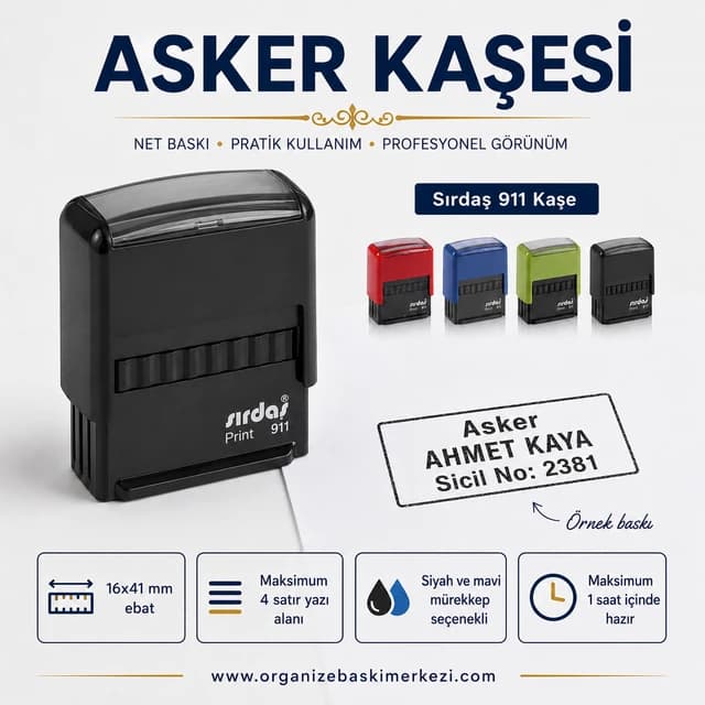 Asker Kaşesi Sırdaş 911 16x41 mm