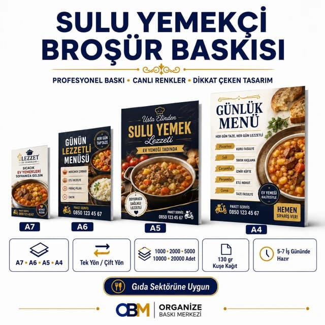 Sulu Yemekçi Broşür Baskısı