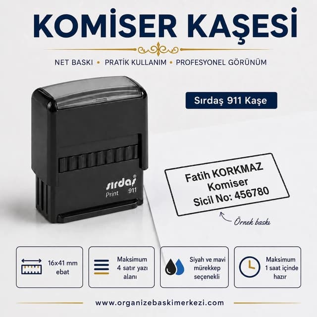 Komiser Kaşesi Sırdaş 911 16x41 mm