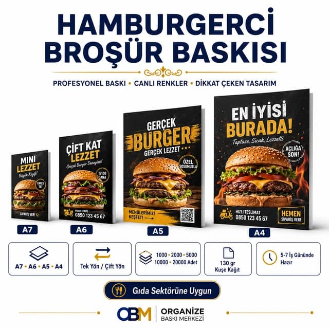 Hamburgerci Broşür Baskısı