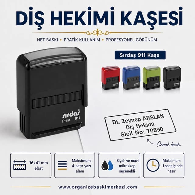 Diş Hekimi Kaşesi Sırdaş 911 16x41 mm