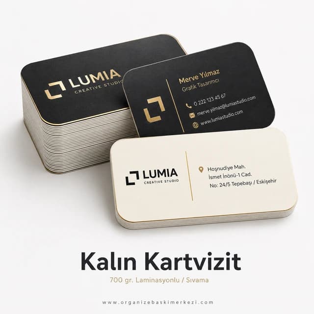 Kalın Sıvama Kartvizit - Organize Baskı Merkezi