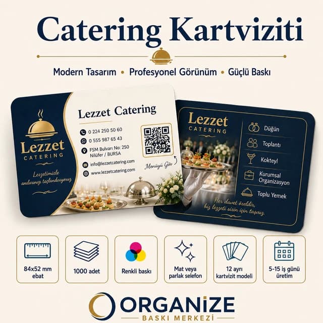 Catering kartviziti örnek tasarımı