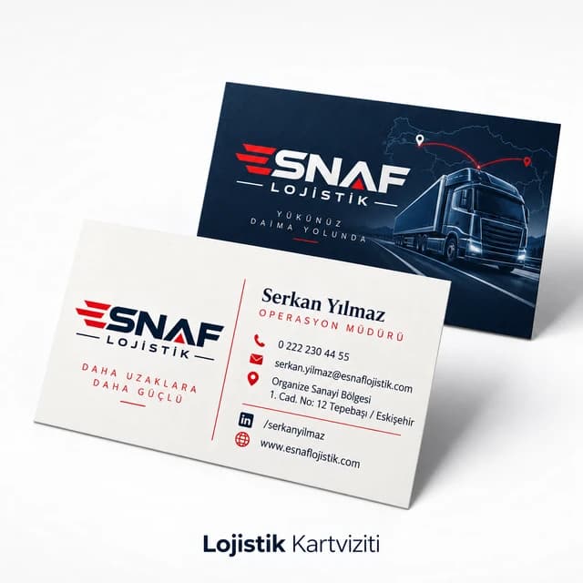 Lojistik firması için kartvizit örneği